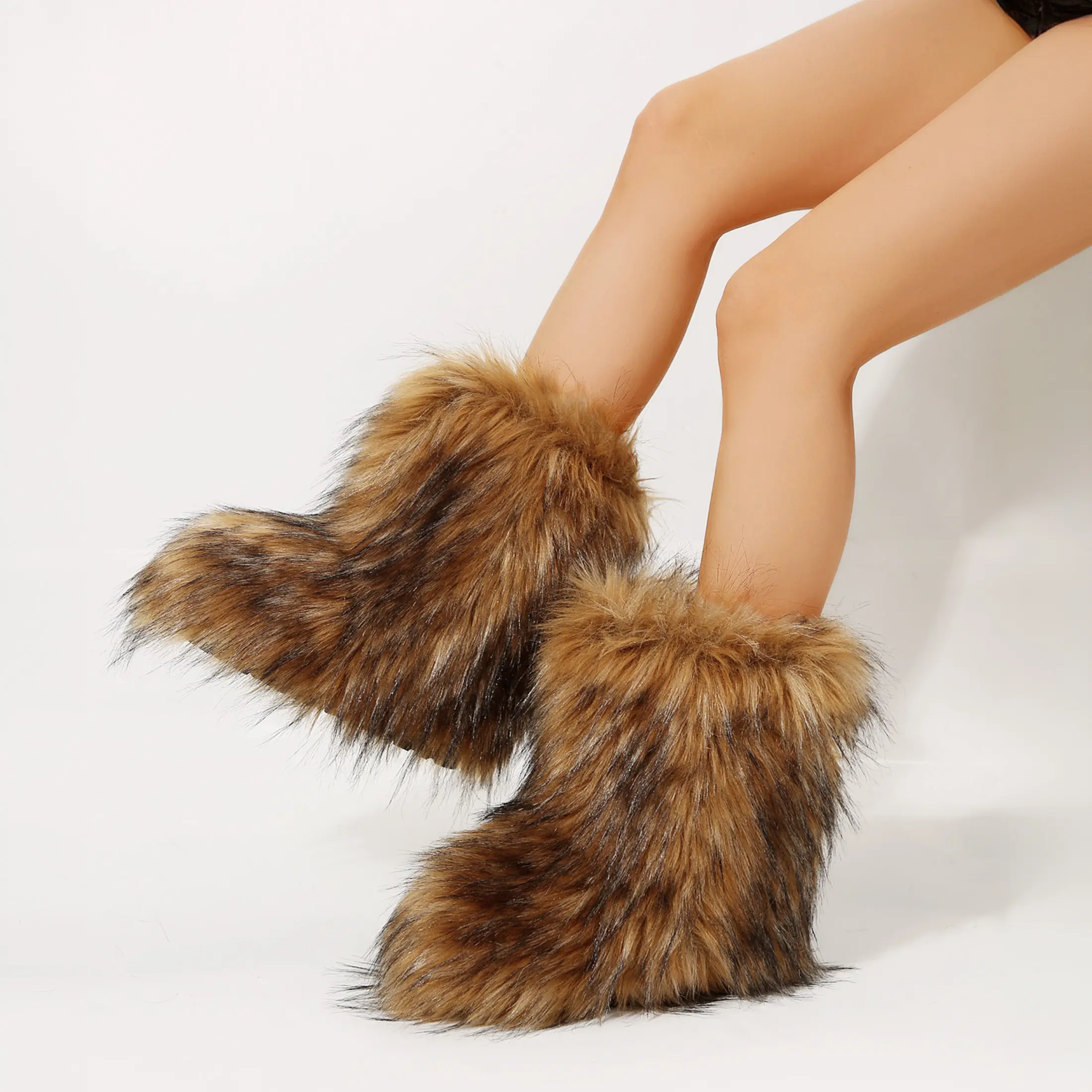 y2k 2000s fluffy boots - TikTok Shop