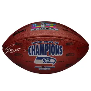 Jaxon Smith-Njigba Seattle Seahawks Autographed Super Bowl LX Champions Wilson Duke Football