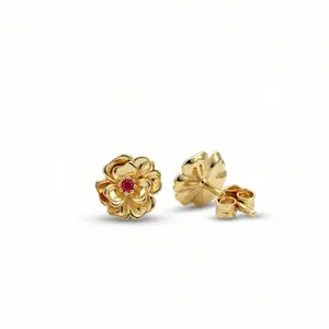 Birth Flower Stud Earrings | Personalized