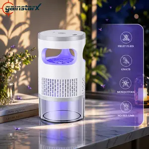 Gainstarx Indoor Insect Trap with Light and Suction Non Zapper Flying Bug Catcher for Mosquitoes Fruit Flies Gnats and Moths for Home Use