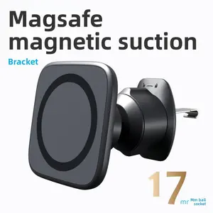 MagSafe Air Vent Magnetic Car Phone Holder, Magnetic Hook Bracket Base with Tail Clip Support Stand