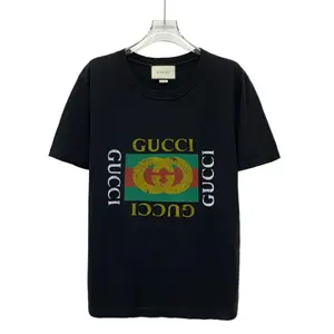 RDLT— Gucci Black Logo Print Cotton T-Shirt Size XS