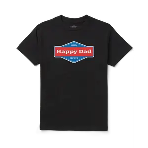 Happy Dad Front Logo Tee (Black)