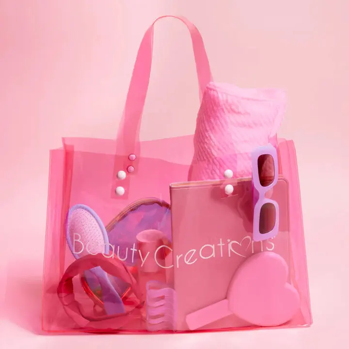 PINK PVC TOTE BAG