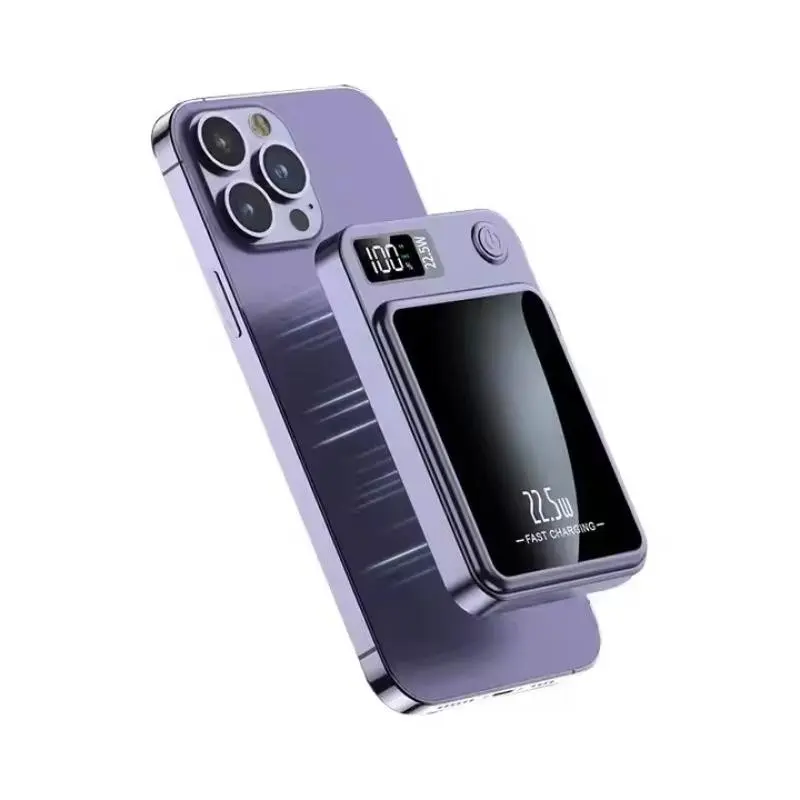 10000mah Wireless Fast Charging Power Bank, LED Display, Portable Magnetic Power Bank for iPhone 15/14/13/12/pro/mini/pro Max