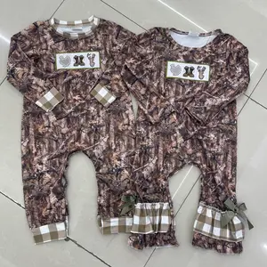 baby clothes newborn camo romper turkey deer boots embroidery camouflage clothing hunting clothes