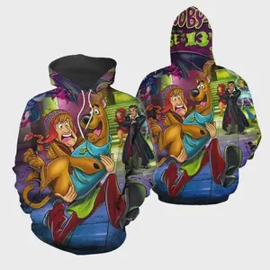 Scooby Doo 3D Hoodie for Men - Officially Licensed Scooby Doo, Hoodie 3D Printed Hoodie, Realistic Graphic Sweatshirt, Cool Unisex Streetwear