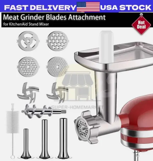 Kitchen Food Meat Grinder Sausage Stuffer Attachment For Kitchen-Aid Stand Mixer
