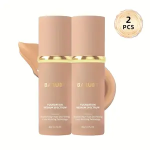 2-Pack Four-in-One Foundation Cream-Moisturizing, Moisturizing Primer, Non-Greasy, Waterproof, Sweat-Proof, Suitable for All Skin Types, Face Moisturizing Cream