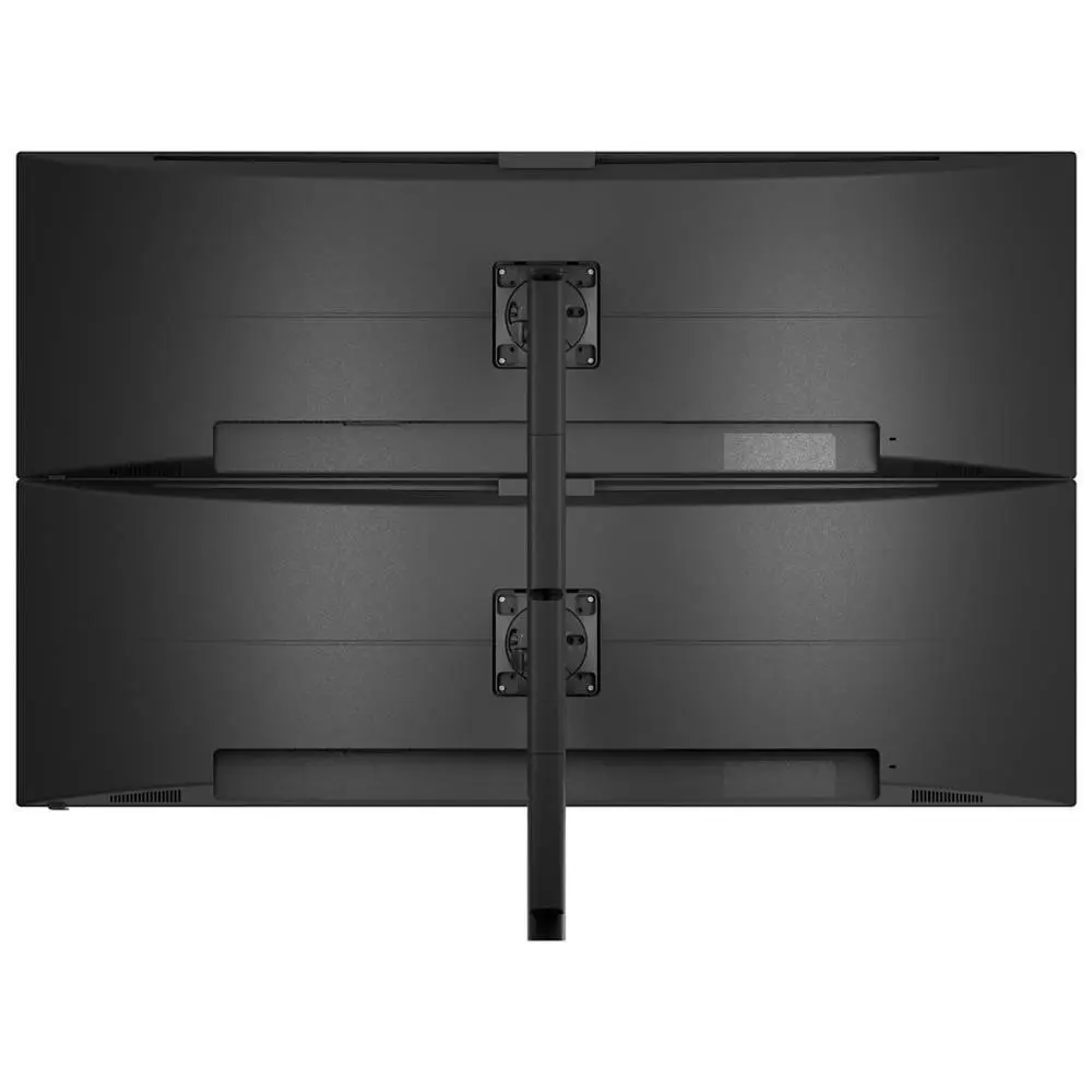 Atdec Heavy-Duty Dual-Monitor Vertical Stack Desktop Mount (Black)