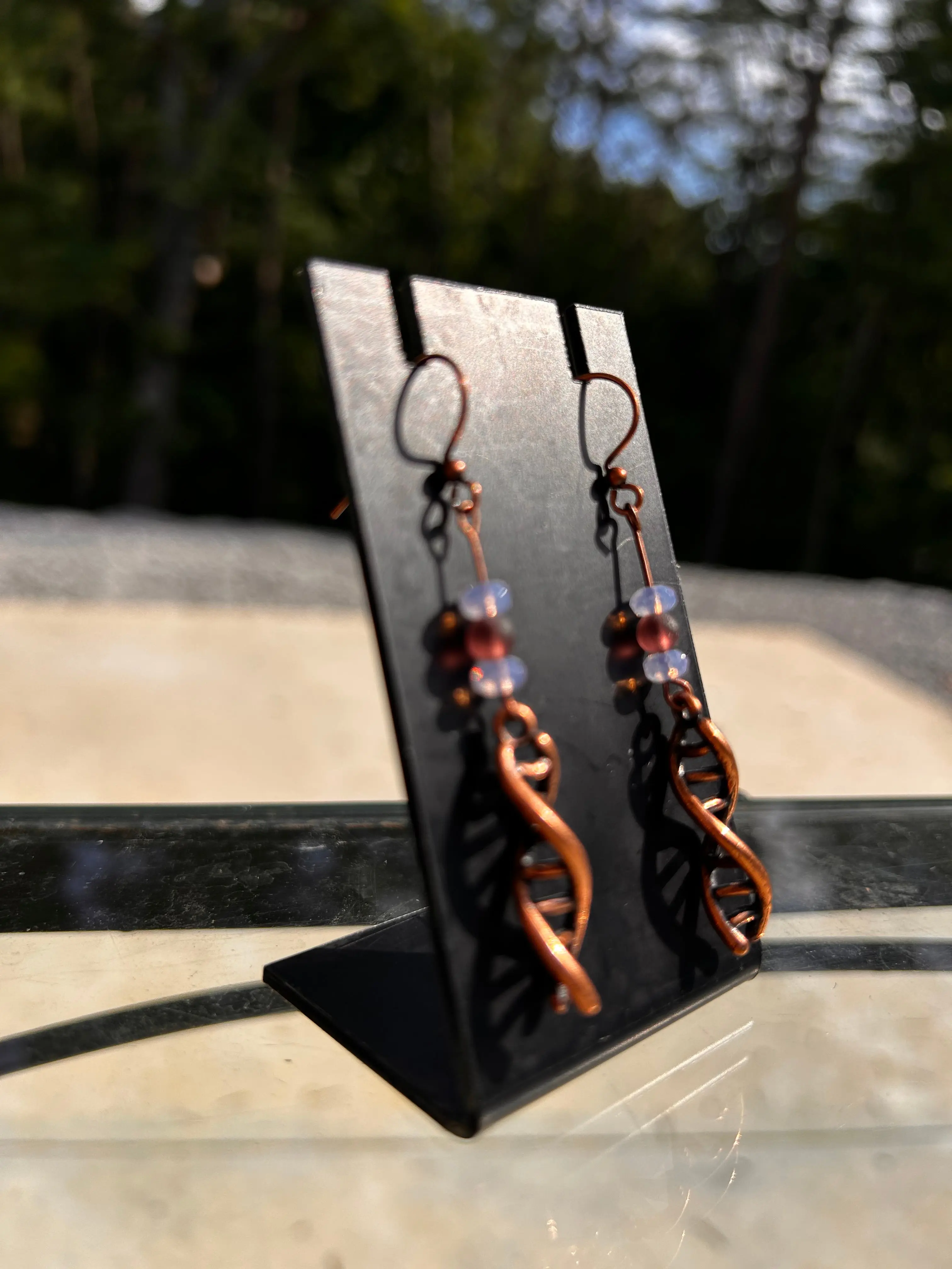 DNA Double Helix Charm Earrings