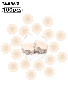100pcs Women's Invisible Flower Petal Nipple Covers, Ultra-Thin 0.02cm Non-Woven Fabric, Breathable Waterproof Design, Skin-Friendly and Easy to Remove, Perfect for Backless Dresses and Everyday Wear