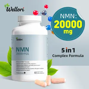 Wellori NMN Supplement 20000mg with PQQ GABA Resveratrol & Passion Fruit Extract Supports Anti-aging NAD+ Precursor