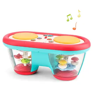 Baby Multifunctional Musical Drum Toy, Cultivates Musicality, Multiple Sound Effects and Lights, Rotating Sleepy Mode, Suitable for Babies 12 Months+, Birthday/Holiday Gift, Requires 3 AAA Batteries (Not Included)