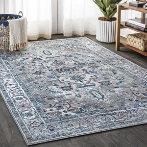 JONATHAN Y Edison modern Persian Vintage Medallion Area Rug; for Living Room, Kitchen, Bedroom, Dining Room, Office