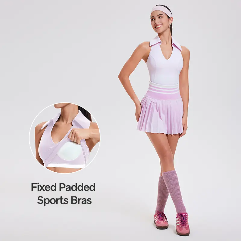 Two Piece Golf Outfits for Women Tennis Skirt Set for Women Racerback Sleeveless Top with High Waist Pleated Skirts Golf  Athletic Outfits