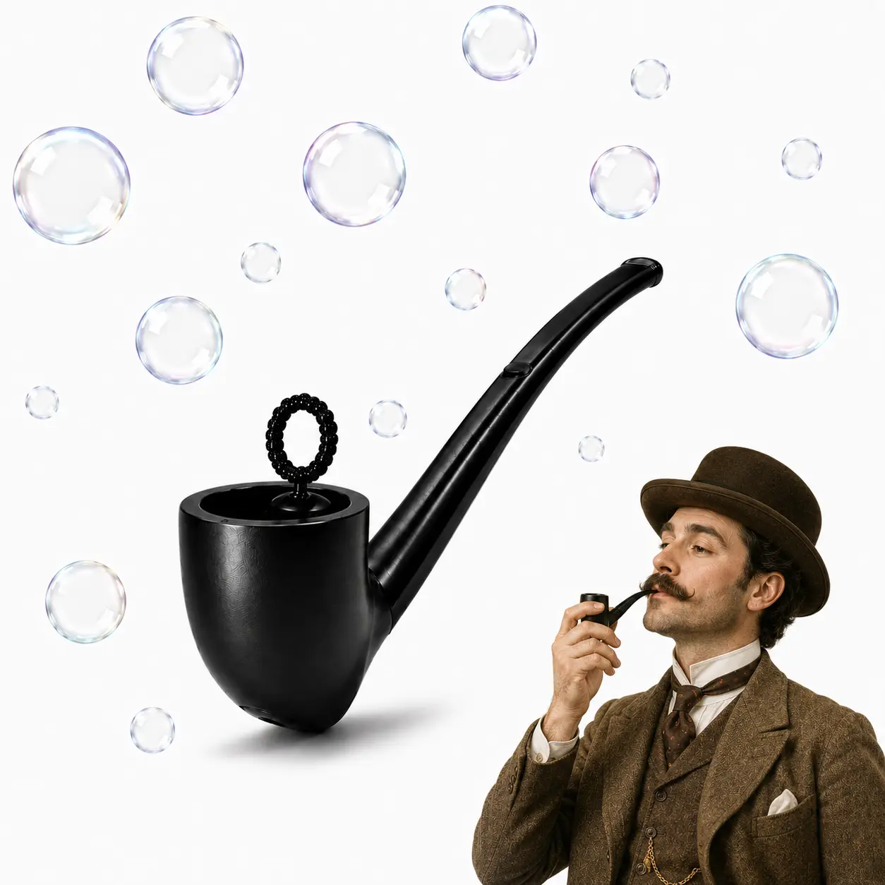 Retro Bubble Pipe Stress Relief Toy — Vibe Pipe Bubble Blower — Viral TikTok Relaxation Toy & Summer Gag Gift