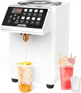 WantJoin Automatic Fructose Dispenser for Commercial, Stainless Steel Syrup Dispenser for Bubble Tea Equipment, Fructose Quantitative Machine with Measuring Cup, 8.45QT