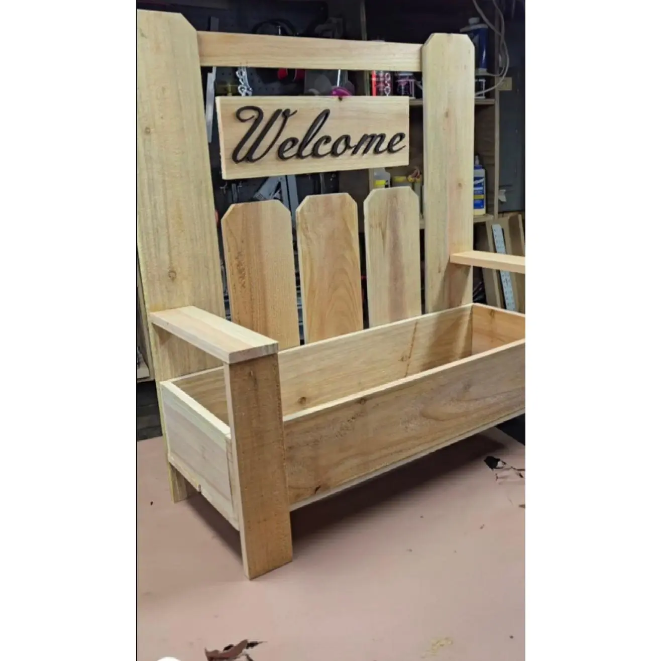 Welcome Bench Planter