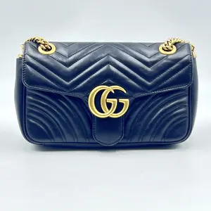 Pre-owned GUCCI Leather Crossbody Bags GG Marmont Flap handbag