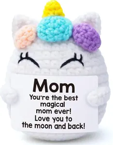 Mothers Day Mom Gifts from Daughter Son, First Mother's Day Birthday Gifts for New Moms Mother Bonusmom Stepmom Best Mom Ever Gift for Mama Mommy Mother In Law, Handmade Crochet Unicorn Mom's Gift
