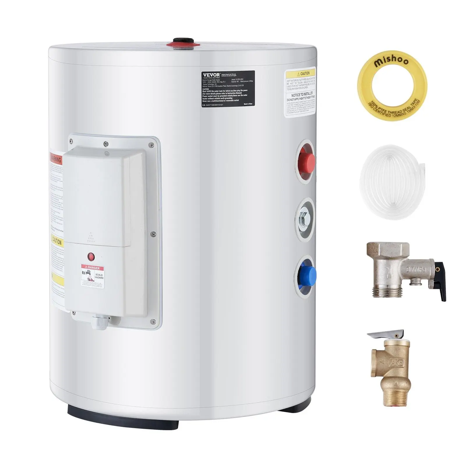 【Summerfinds】10 Gallon Electric Water Heater Instant Hot 1.6Kw LED Display for Shower 【Summerfinds】10 Gallon Electric Water Heater Instant Hot 1.6Kw LED Display for Shower