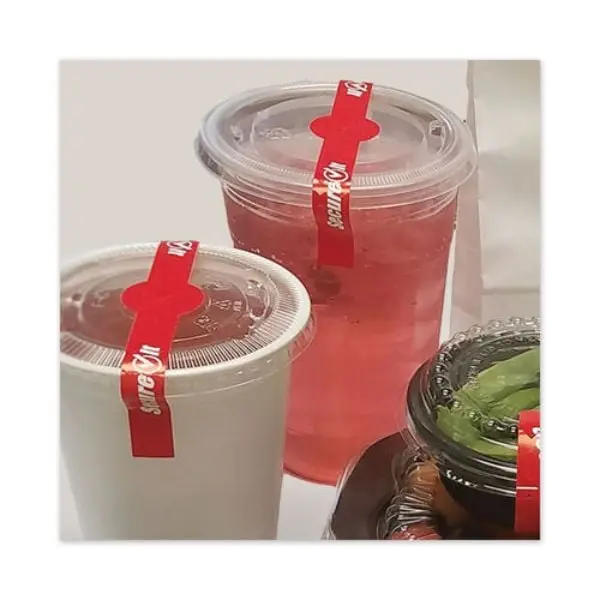 National Checking NTCP17SI2 7 in. SecureIT Tamper Evident Labels, Red - Pack of 2