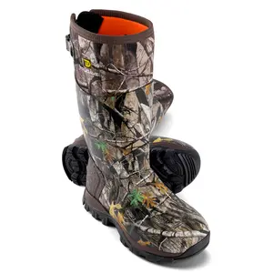 Trudave Hunting Boots for Men with 800g Insulation, 6mm Neoprene Camo Insulated and Waterproof Rubber Boots with Steel Shank
