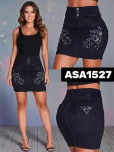 ASA1527 ASA Moda Colombian Buttlifting Skirt All Seasons Adjustable Fit with Pockets for Comfortable Everyday Wear
