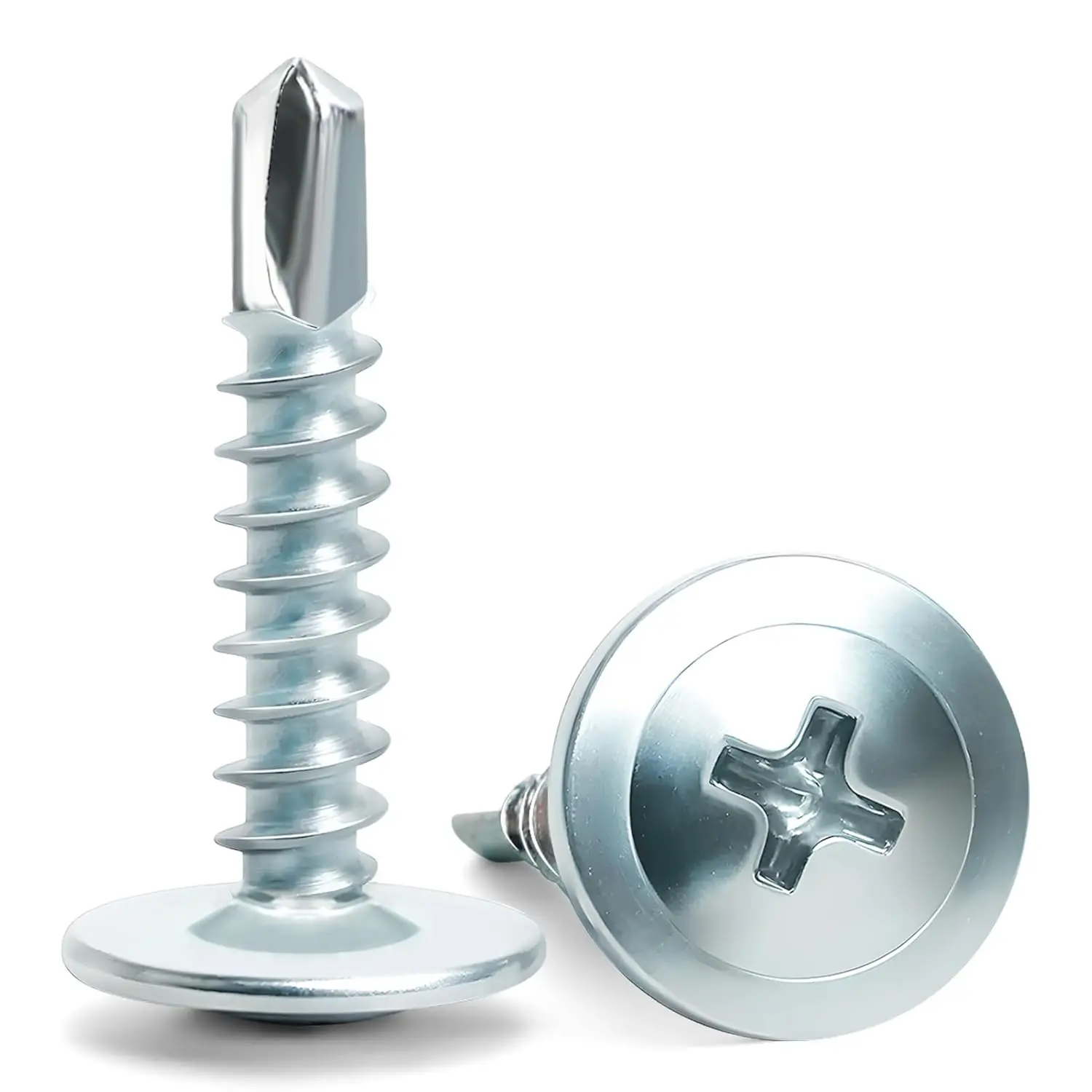 Sheet Metal Screws #8 x 3/4", 125 count  Phillips  Truss  Self Tapping Screws for Metal, Self Drilling Screws, Zinc
