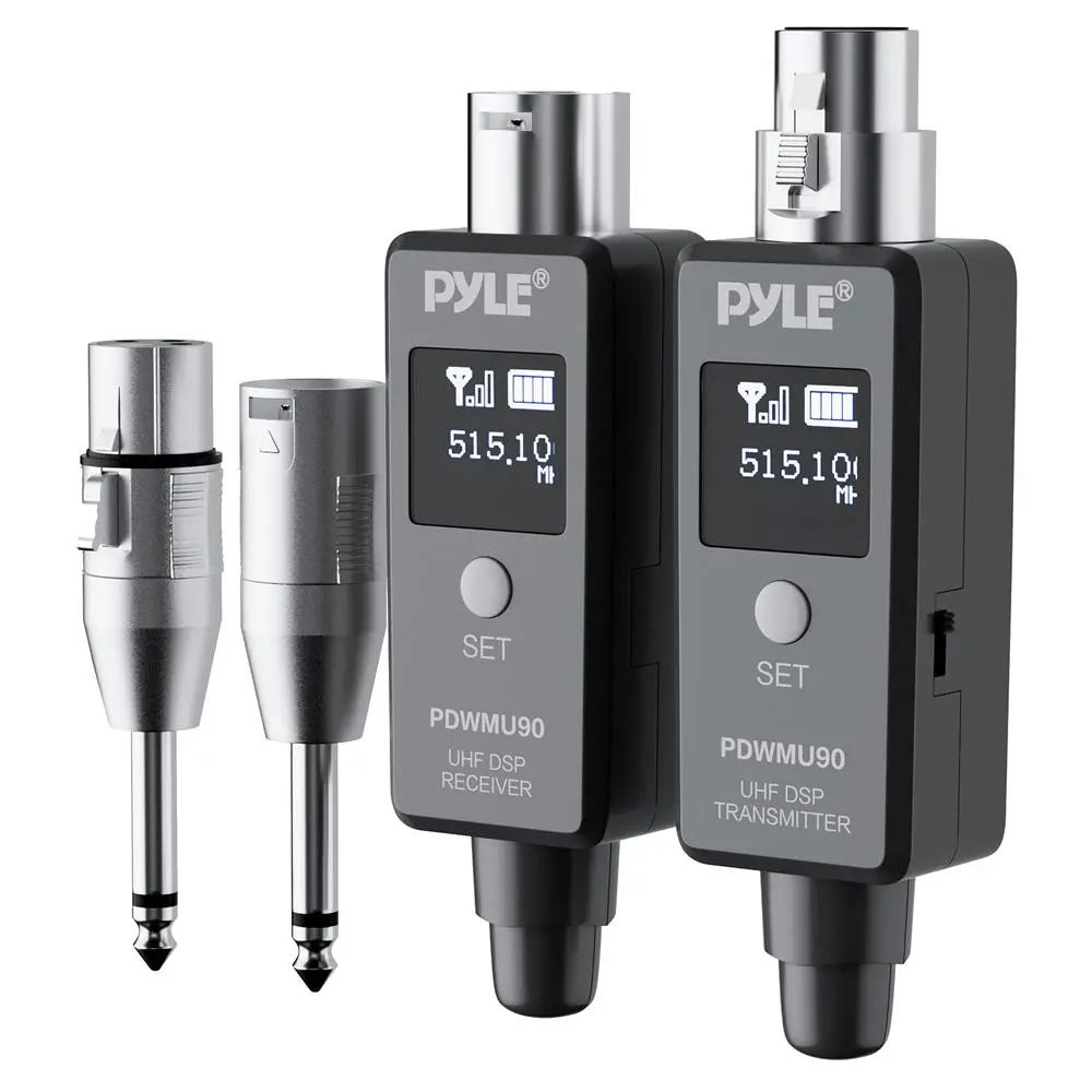 Wireless XLR Adapter System 90ft Range 48k UHF Digital Dark Gray