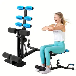 Squat Machine, 4-Dimensional Adjustable Squat Trainer, with 3 Lengths + 2 Heights + 4 Resistance Levels + 360°         Full Body Training Rotating Machine, Built-in Massage Roller + Intelligent Resistance Adjustment System, Fast Shipping from the USA