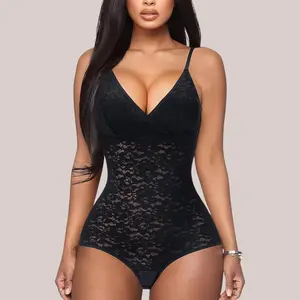 Shapewear Bodysuit with Lace Trim for Tummy Control and Contoured Silhouette All-Day Comfort waist trainer full body