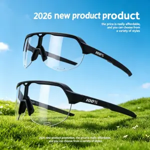 100 Light-Responsive Color-Changing Photochromic Cycling Glasses Tr90, Mountain Road Bike S2, Day Night Use, UV Protection, Unisex