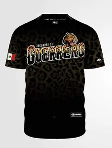 SERPIENTES DE COAHUILA Jersey - Unisex Short Sleeve Fitted Breathable Jersey for Baseball & Softball Activities in Sleek Black