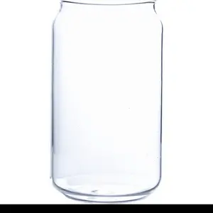 Creative Glass Cup Heat-Resistant Transparent Cola Cup Drink Milk Tea Juice Cup Lemon Soda Cup Personalized Drinking Cup