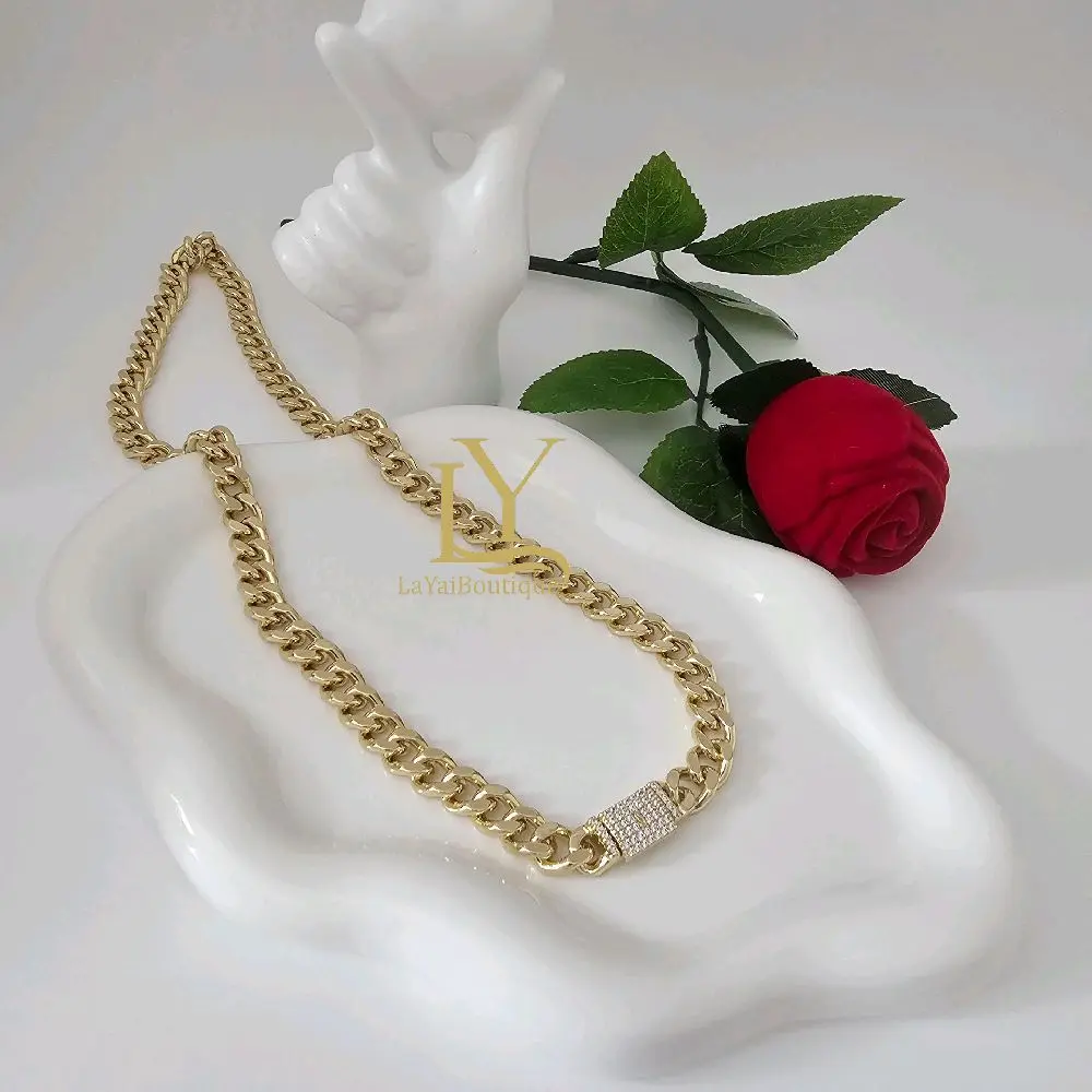 LaYaiBoutique #1725 Monaco Necklace 14k Gold Laminated HIGH Quality