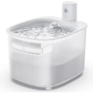 Water Fountain, Automatic Sensor-Activated Water Dispenser,88oz / 2.6L Rechargeable  Operated Cordless Pet Water Fountain for Cats Indoor with Motion Sensor, Ultra Quiet Pump