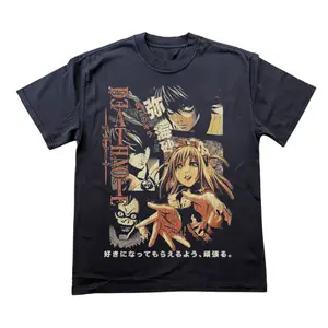 Boot Death Note T-Shirt, Death Note Shirt, Manga Anime Tshirt, Anime Clothing, Vintage Graphic Tees, Unisex Gothic Grunge Y2k Emo Scene Amity Affliction Style Clothes Gifts for Men Women Streetwear Menswear Womenswear