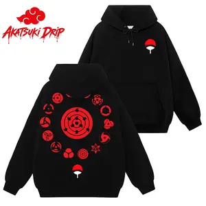 [Akatsuki Drip] Retro Uchiha Clan Logo - Naruto Shippuden #4 Hoodie T-Shirt Sweatshirt, Retro Vintage Unisex Graphic 90s Cotton, Gift For Wibu, Anime Manga Y2K Streetwear
