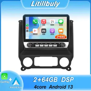 Car stereo for GMC Sierra 2014-2018 touch screen has Android Auto Wireless Carplay, Bluetooth WIFI supports GPS Navigation (With Bose system, you need to purchase an additional fiber optic box! ! !）