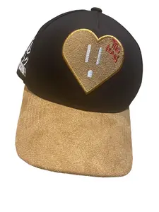 The Plug Heart Outlet Hat - Premium Suede Brim Snapback with Embroidered Heart Patch for Streetwear Style