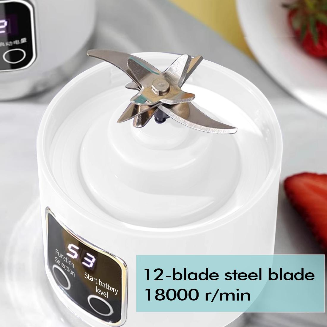 Portable USB Rechargeable Juicer Cup Electric Mixer Blender Smoothie Maker 450ml