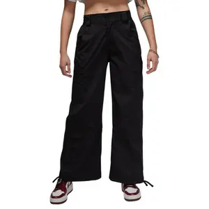 Air Jordan Chicago Pants - Women's Cargo Style, Black, Comfortable Fit, Pockets, Polyester, Casual Wear, Versatile Design