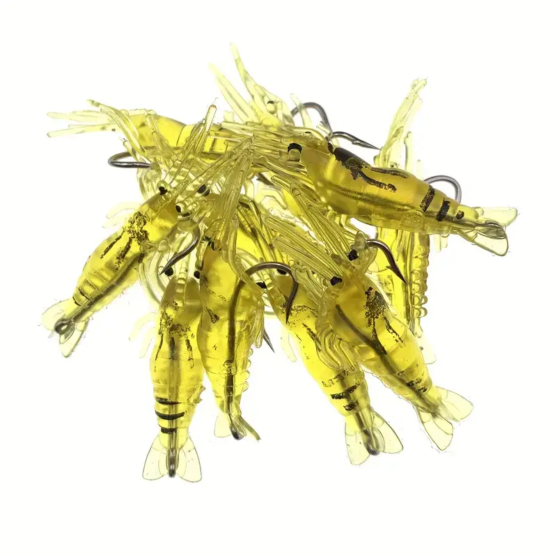30pcs Realistic Shrimp Soft Lures, 1.5in Soft Bait for Freshwater, Saltwater Fishing (Fishing Accessories for Sports & Outdoor Recreation) Soft Plastic Lures Fishing Gear And Equipment