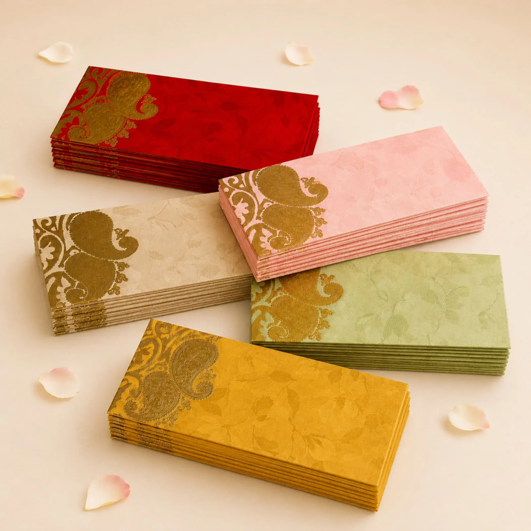 LoveNspire Elegant Ganesha Print Lucky Envelope Pack - Colorful Envelopes, Compact Dimensions, Unisex Use, Lucky Symbol Lifafa for Diwali, Weddings - Traditional Gifting Festive Home & Party Supplies