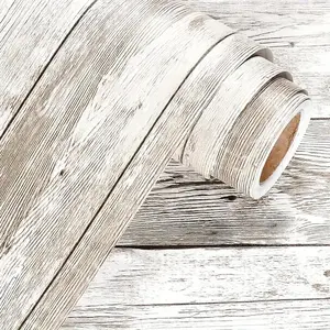 Wood Grain Pattern Wallpaper, Self Adhesive Wall Sticker, Easy to Install Wall Decor for Home Living Room Bedroom