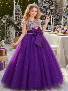 Elegant Princess Dress for Girls, Princess Seraphina Dress, Long Pageant Gown, Christmas Party Costume, Flower Girl Sparkle Dance Dress, Special Occasion Wear