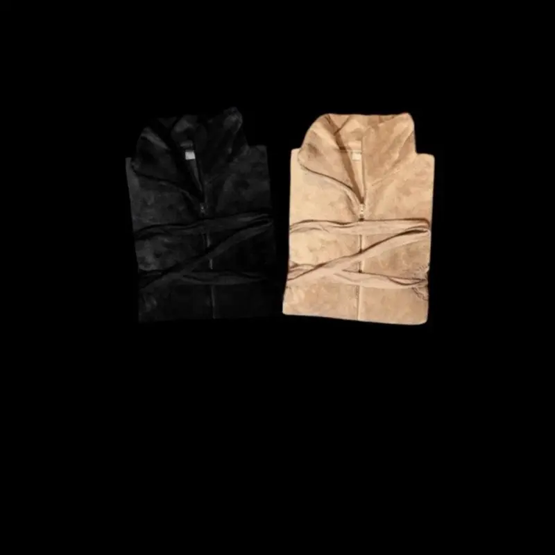 Couple Bathrobe Set Black & Beige (2 Fleece- Monogram Personilized
