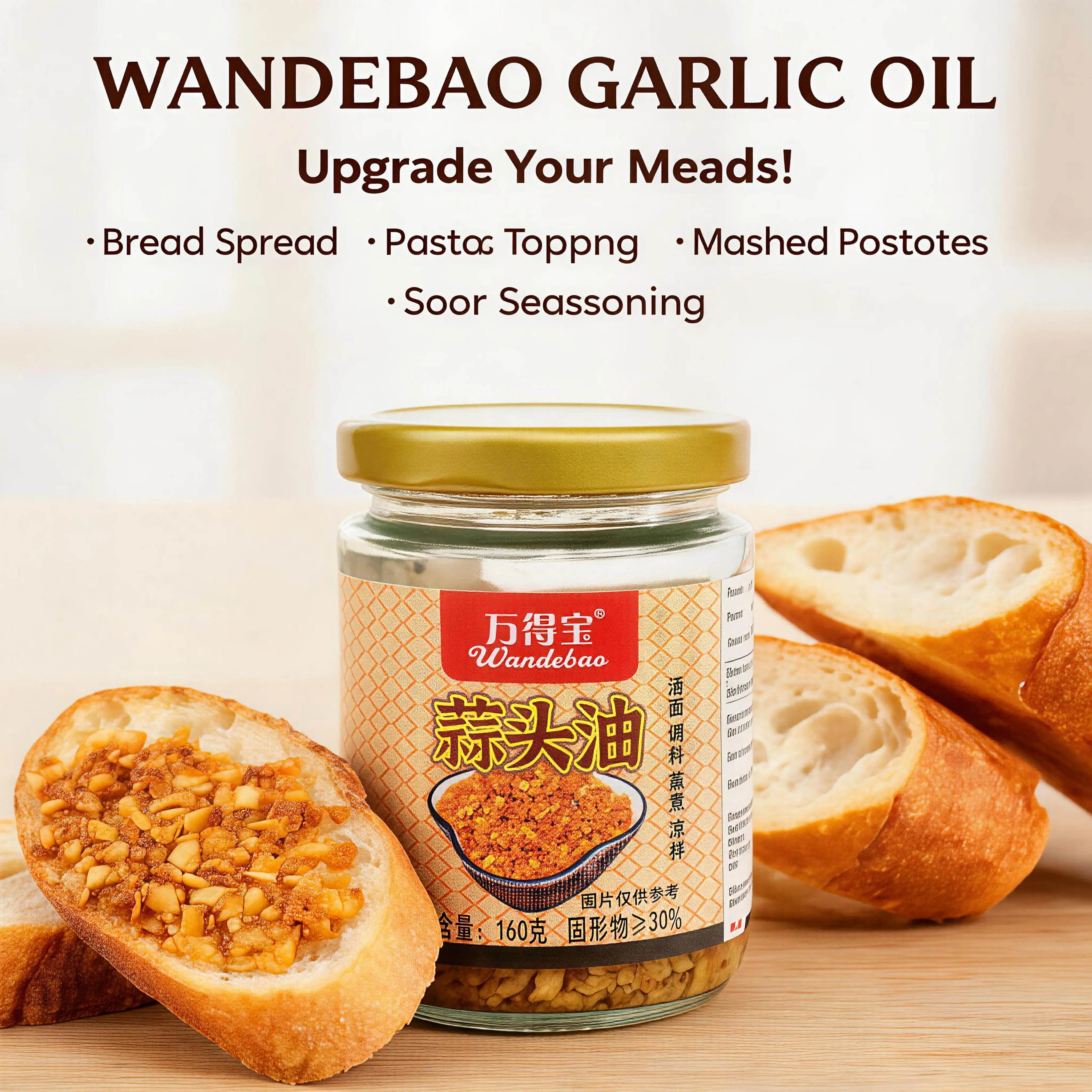 Slow-Roasted Garlic Oil Sauce - Spicy-Sweet Flavor Cooking Sauce for Pasta, Steamed Seafood, Salads (Staples & Cooking Essentials)
